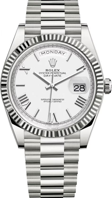 rolex day date white roman review